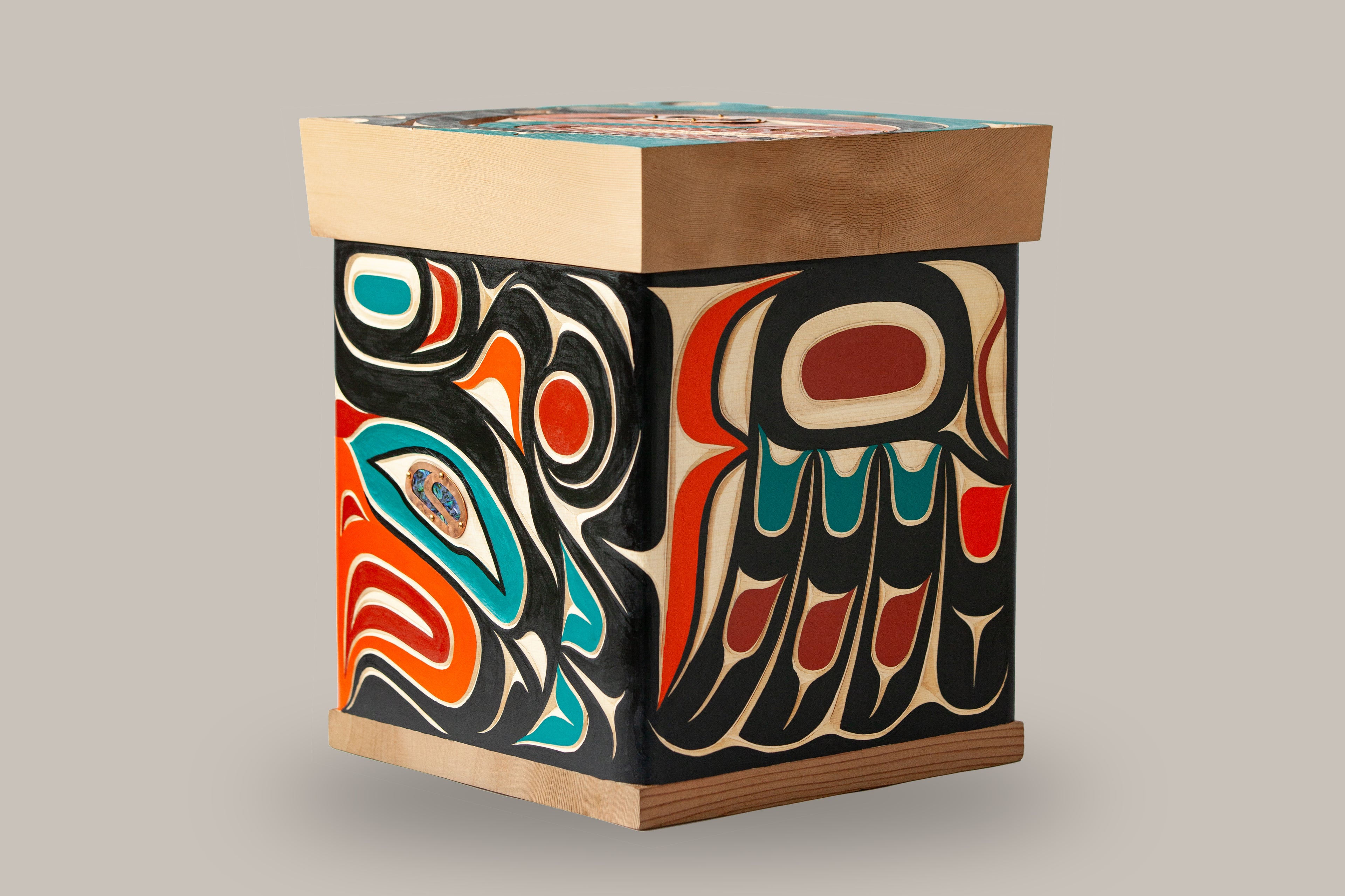 Thunderbird and Orca Bentwood Box