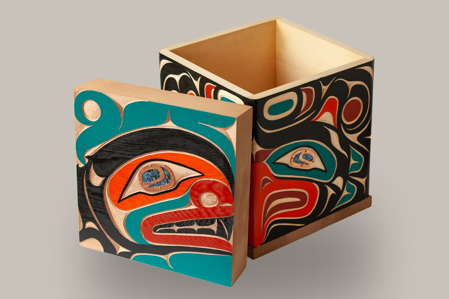 Thunderbird and Orca Bentwood Box